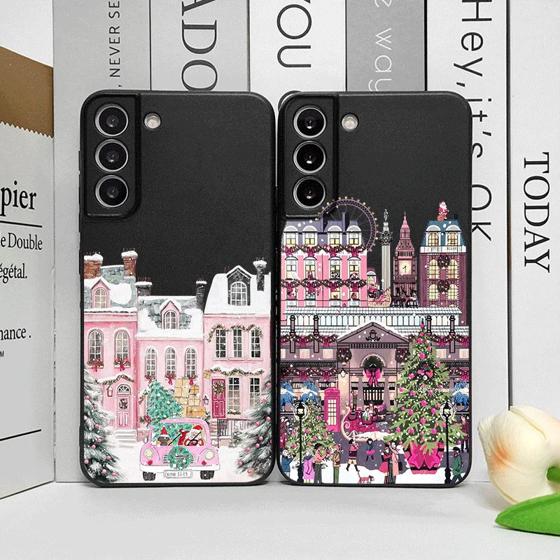 عيد الميلاد بناء الشتاء الثلوج مشهد جراب هاتف ل ممن لهم رينو 13 12 F 11 10 برو زائد البحث X5 X3 لايت X8 X7 A98 A59 غطاء ناعم