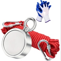 Double Sided Fishing Magnets With Strong Pulling Force, Neodymium Magnet Kit for Magnetic Fishing And River Lake Hunting