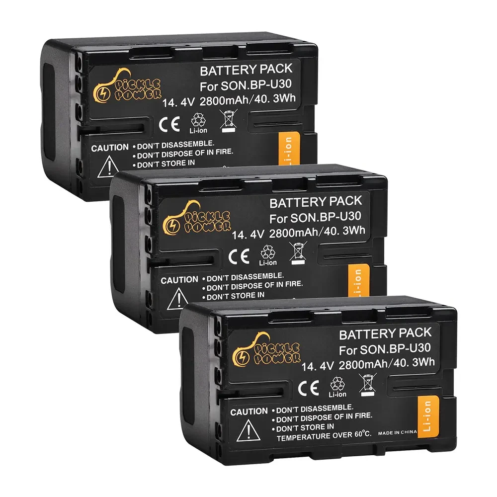 2800mAh Bateria BP-U30 BPU30 Battery For Sony BP U30 U60 U90 XDCAM EX PMW 100 150 160 200 PMW EX1 EX3 F3 F3K PMW-F3L Camera