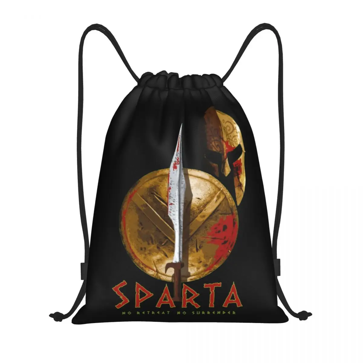 Spartan Sparta Warrior Helmet 7 Backpack Humor Graphic Knapsack Drawstring Bags Gym Bag Classic Durable