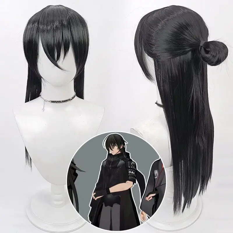 Peluca de Cosplay de Game Touken Ranbu Online Magoroku Kanemoto, pelucas de pelo sintético resistentes al calor + gorro para peluca