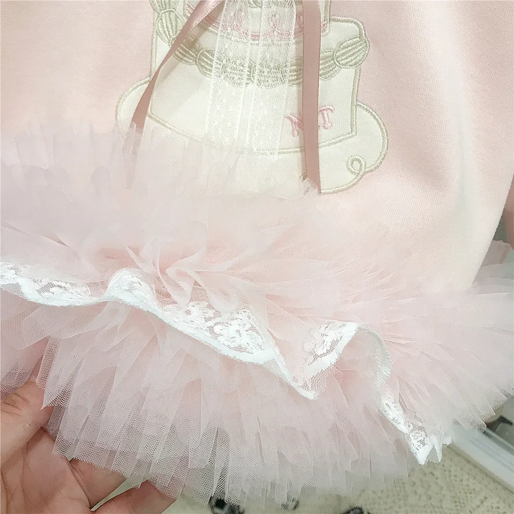 Girls Suit 2025 Autumn and Winter New Childrens Clothing Korean Style Girl Baby Foreign Style Tie-yarn Hoodie Leggings Two-piece