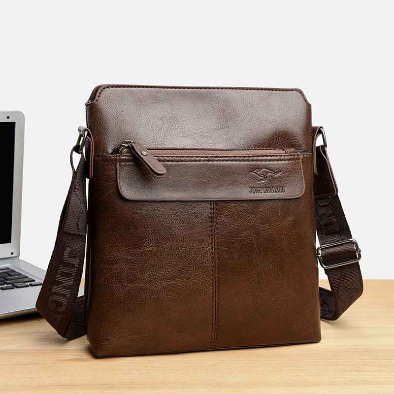 Business-Casual-Rucksack für Herren, Umhängetasche aus PU-Leder mit mehreren Fächern und großem Fassungsvermögen – Detail 27