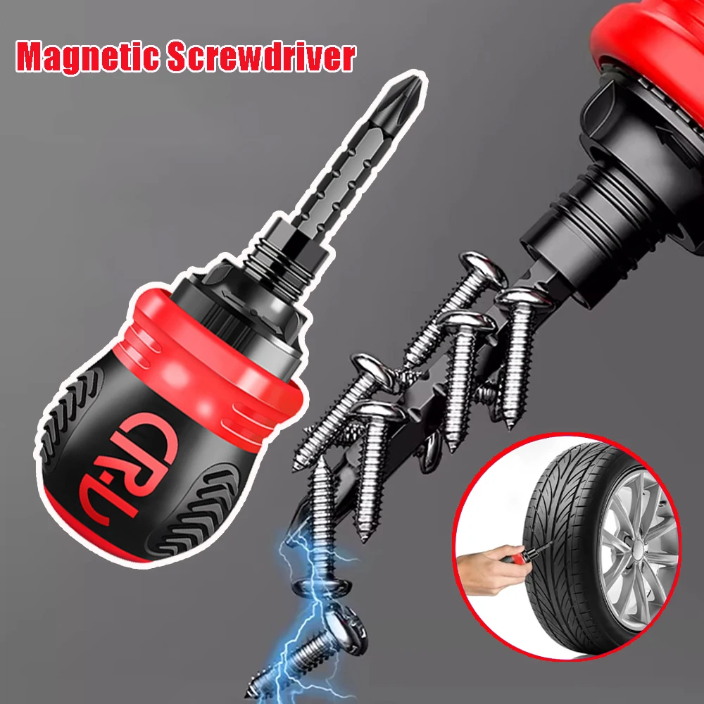 

Набор отверток с двойной головкой и магнитным держателем, короткие компактные многофункциональные биты, прецизионные ремонтные биты Cr-V, ручной инструмент