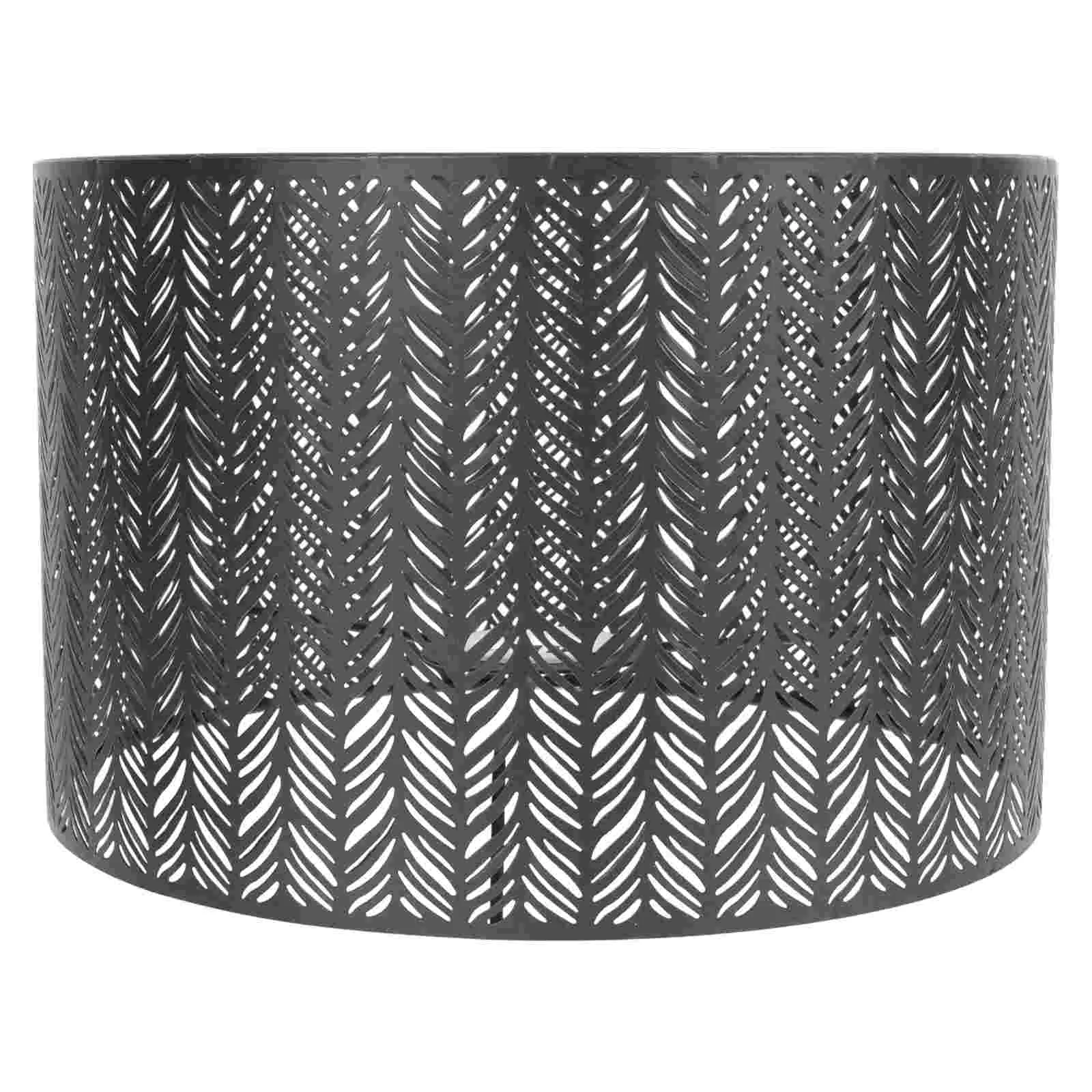 

Decorative Drum Lamp Shade Hollow Out Metal Lamp Shade E27/ E14 Clip Bulb Replacement Lamp Cover Ceiling Pendant Fixture Table