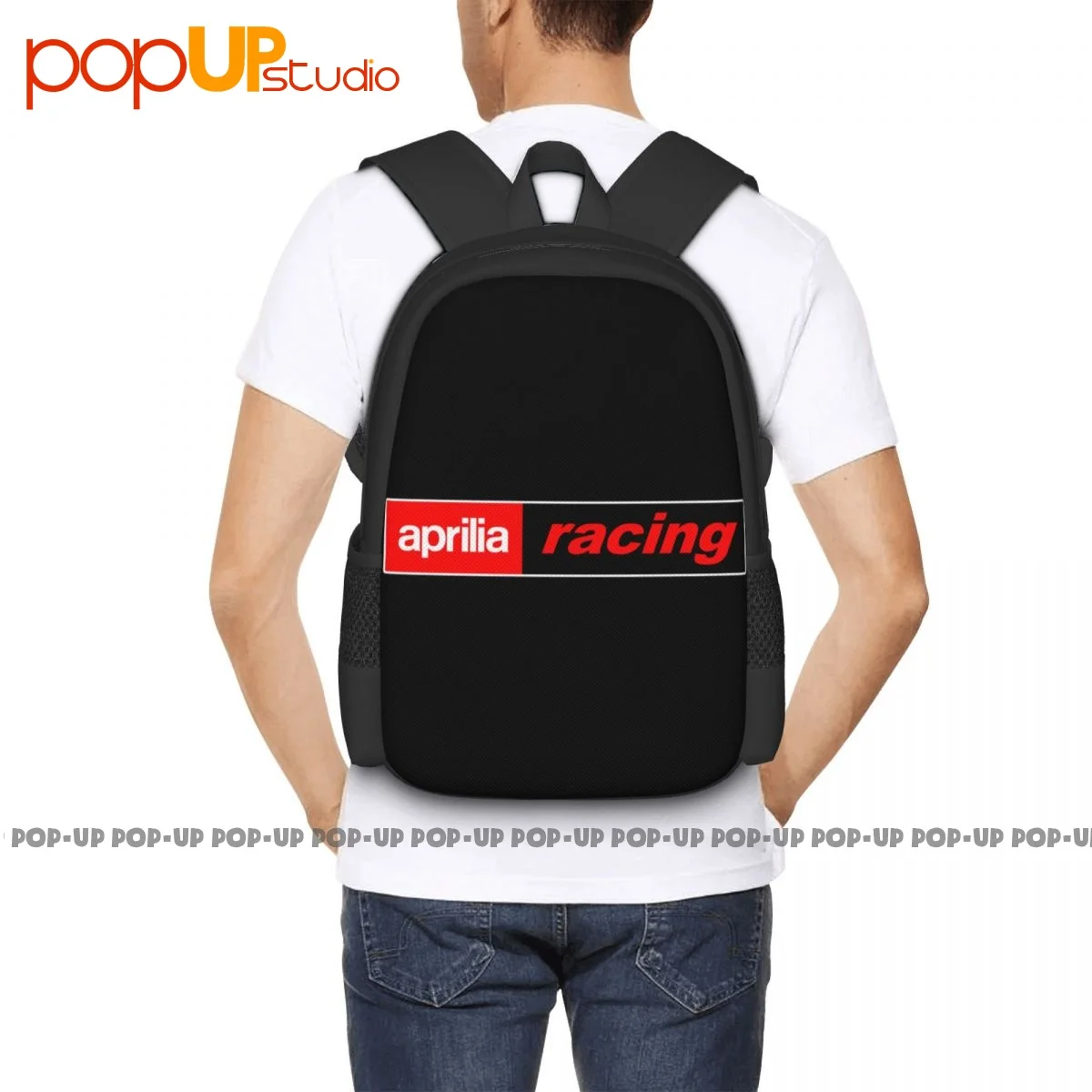 Aprilia Racing Style Motorcycle Printed In 6 Backpack Large Capacity Travel Shoe Bag Gymnast Bag Clothes Backpacks