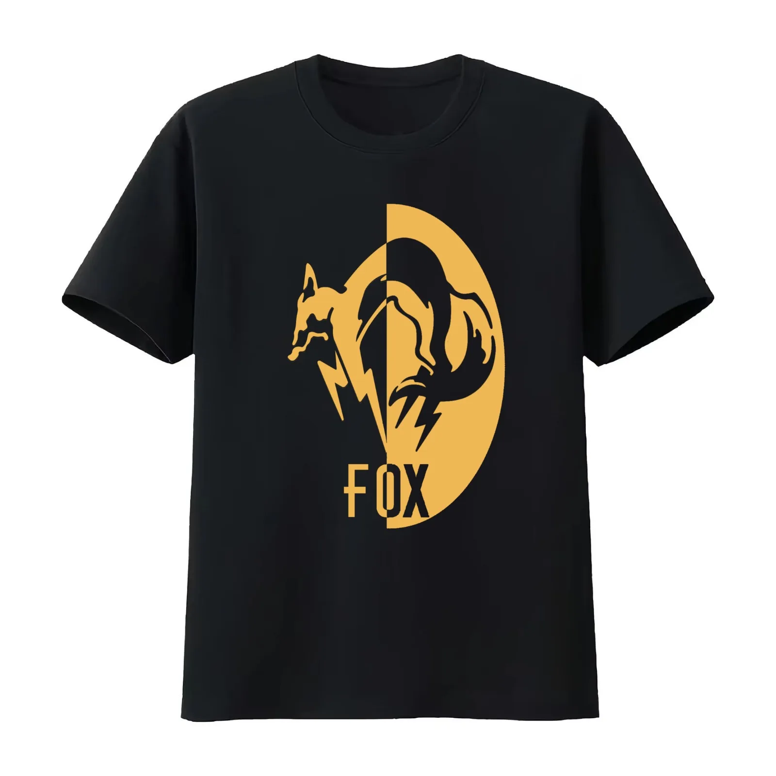 FoxHound logo T-Shirt Summer Casual Cotton Tee Oversized Streetwear Tops Vintage Graphic Print Loose Fit Short Sleeve