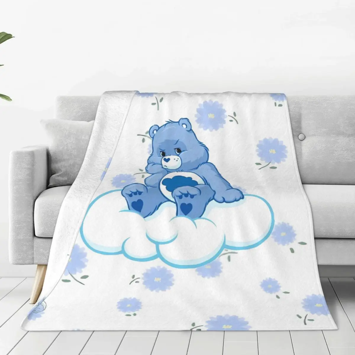 Soft Blankets Picnic Care Bears Throw Blanket Flannel Bedspread For Couch Bed Novelty Sofa Bed Cover