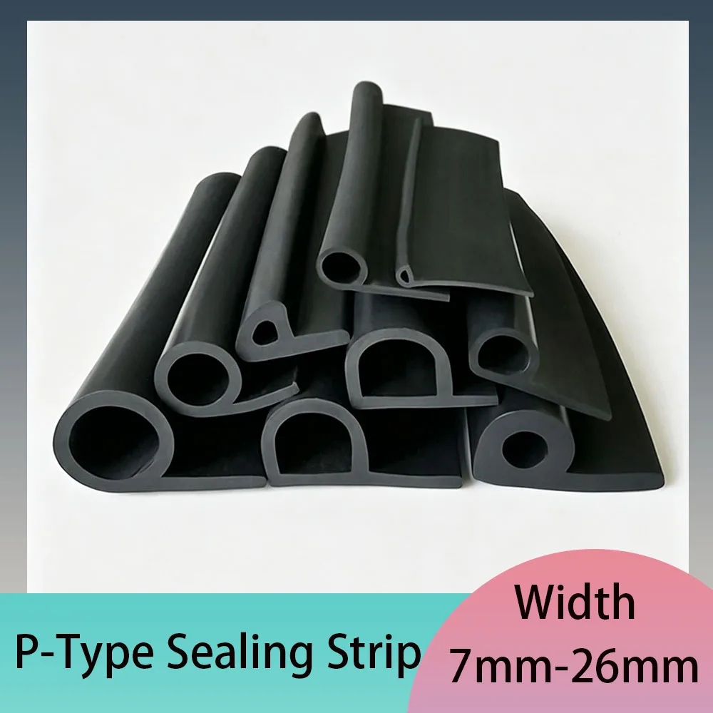 P-Type 9-Shaped EPDM Rubber Sealing Strip  Height 3mm-23mm Water Gate Grain Depot Water Blocking And Sealing Rubber Strip