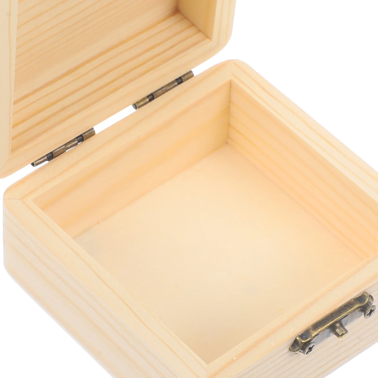 

6pcs Wooden Storage Case Diy Jewelry Box Burlywood Mini Organizer For Women Girls Handcrafted Square Box Durable Sundries Holder