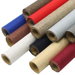 15.7 X 47in 10 Colors Self Adhesive Linen Fabric Contact Paper Peel Stick For Furniture Protector Renovation Decoration Material