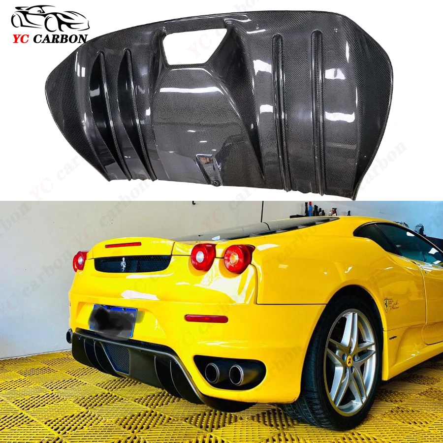 

Carbon Fiber Car Rear Bumper Diffuser For Ferrari 430 Rear Splitters Spoiler Back lip shunt Modified and upgraded body kit