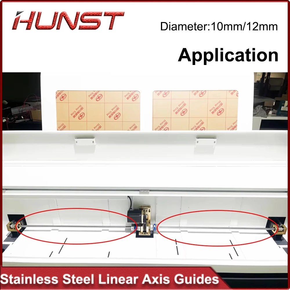 HUNST Stainless Steel Solid Diameter 10mm/12mm Machine Tool Linear Axis Guide Optical Axis Guide Slide