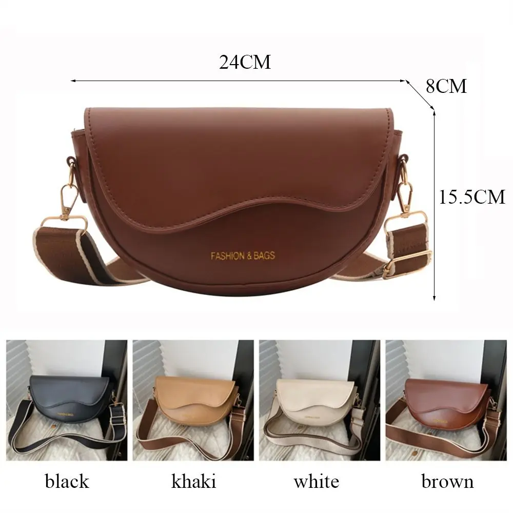 Fashion Women Shoulder Bag Crossbody Bag PU Leather Small Handbags Purses Retro Semicircle Messenger Bags Female Clutch Tote