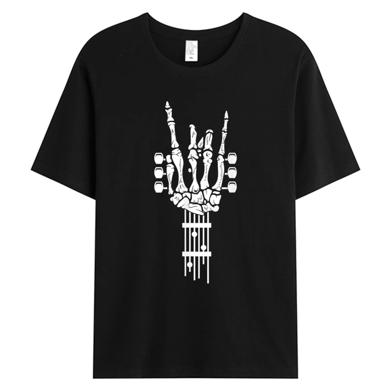 

Rock And Roll Tshirt Man 2025 Punk Rock Band Concert Guitar Accessories Gift Clothes Mens 100% Cotton Shirts Graphic T-Shirt
