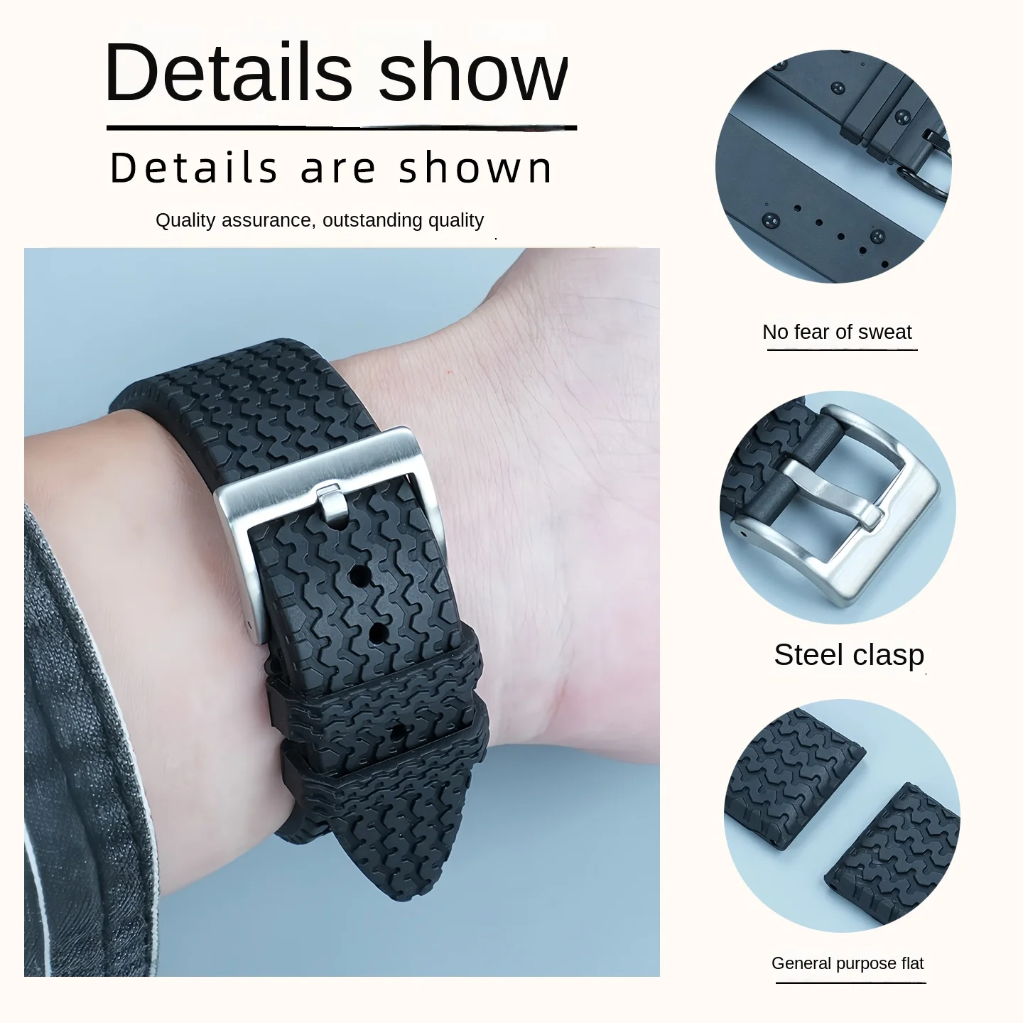 ل Chopard FKM ساعة مطاطية حزام كلاسيكي سباق 168511 الرجال الإطارات فقي نمط فلورو المطاط سوار 21 مللي متر 23 مللي متر الساعات