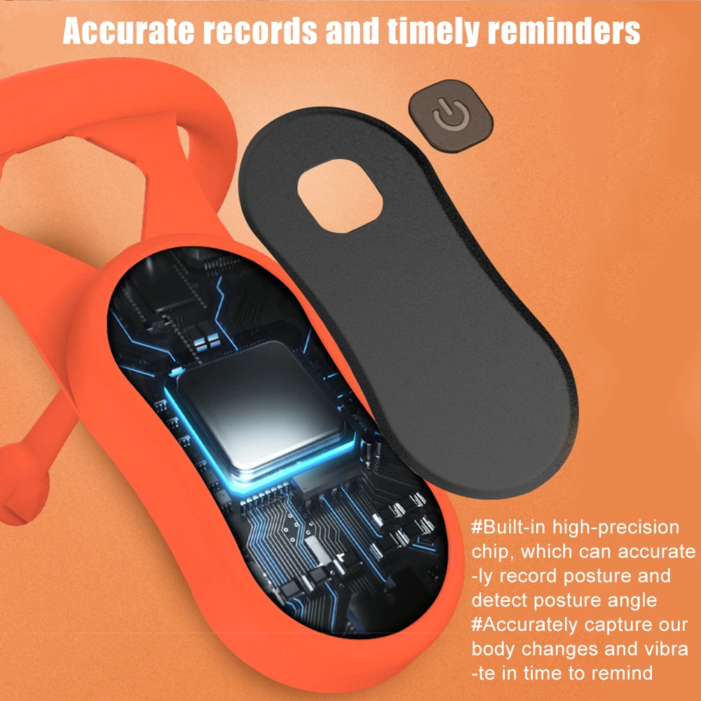 Picture 5: Smart Posture Corrector Miicro Vibration Posture Training Reminder Sensor Back Posture Neck Hump Corrector for Kids Adult
