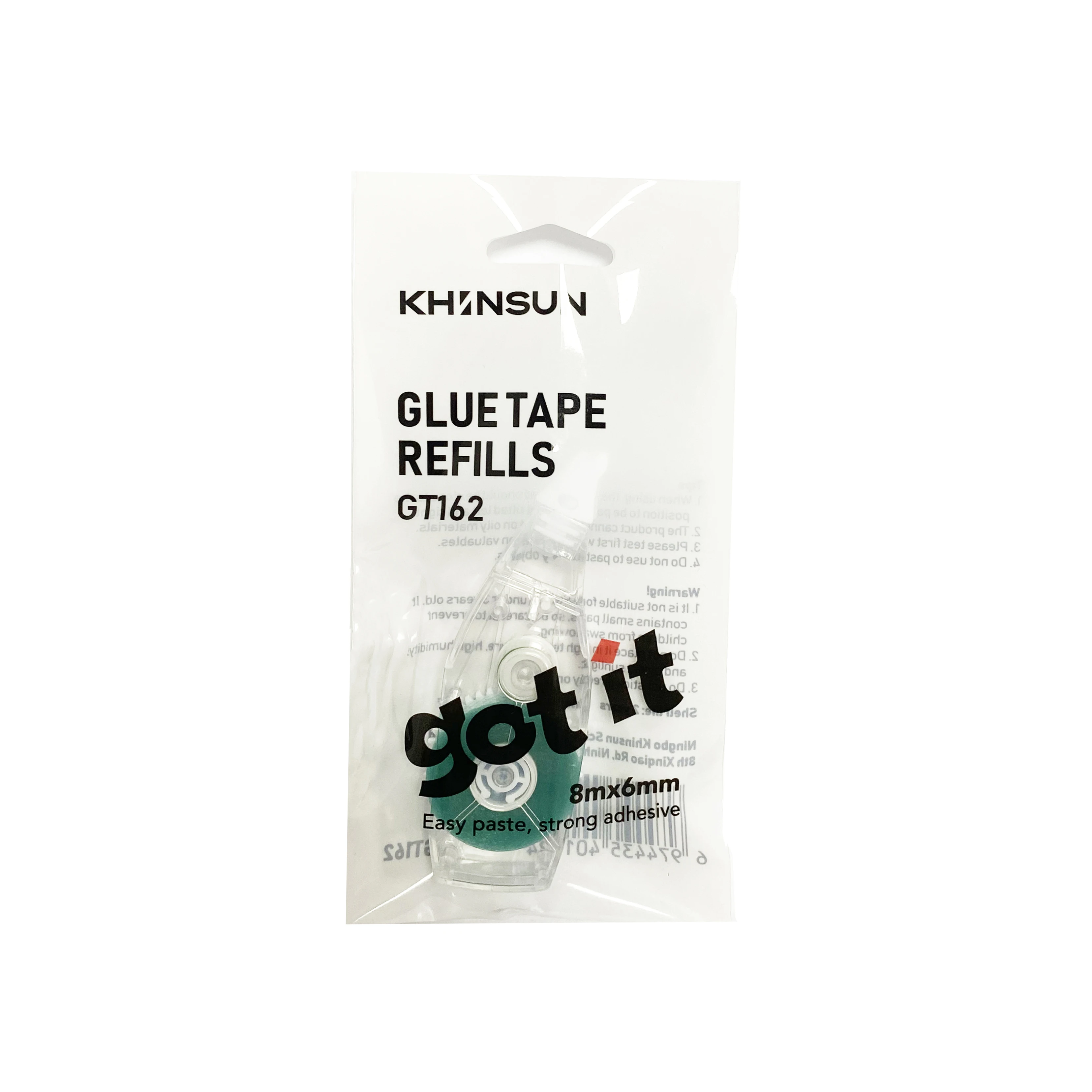 Double-Sided Adhesive Tape Roller 6 mm × 8 m with Refill product image