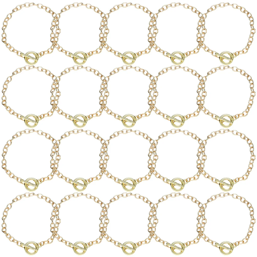 

20 Pcs Bracelet Clasp Woman Chain Ball Chains Alloy Gold Clasps for Jewelry Making