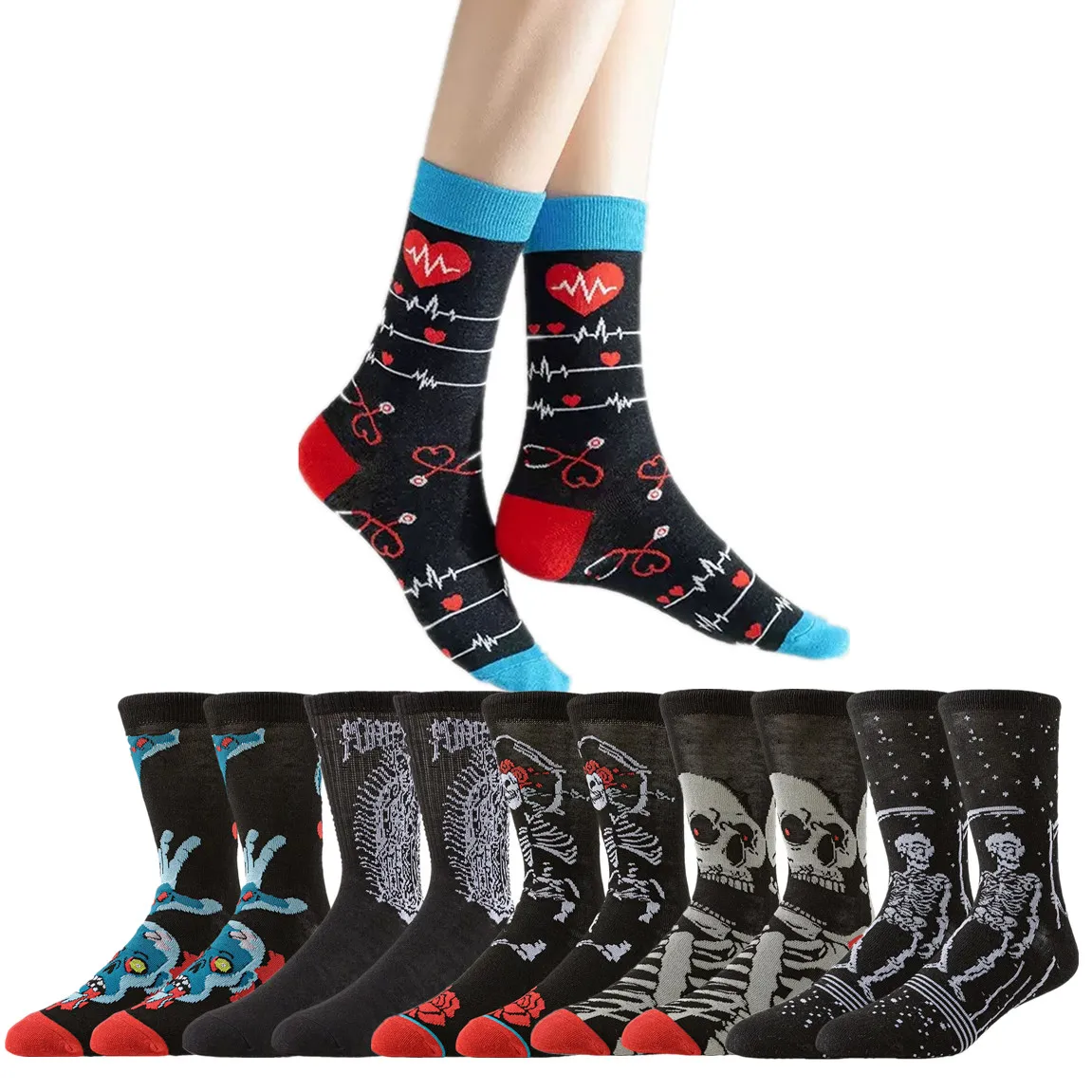 

Мужчины Женщины Happy Socks Tube Socks Хип-хоп Дизайнерские Забавные Новинки Платье Носки Уличная Мода Мягкие Дышащие Всесезонная Одежда