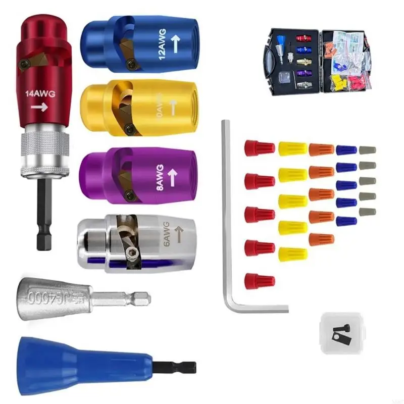 N58C Professional Wire Stripser Set для электрической тренировки, быстрого скручивания кабеля