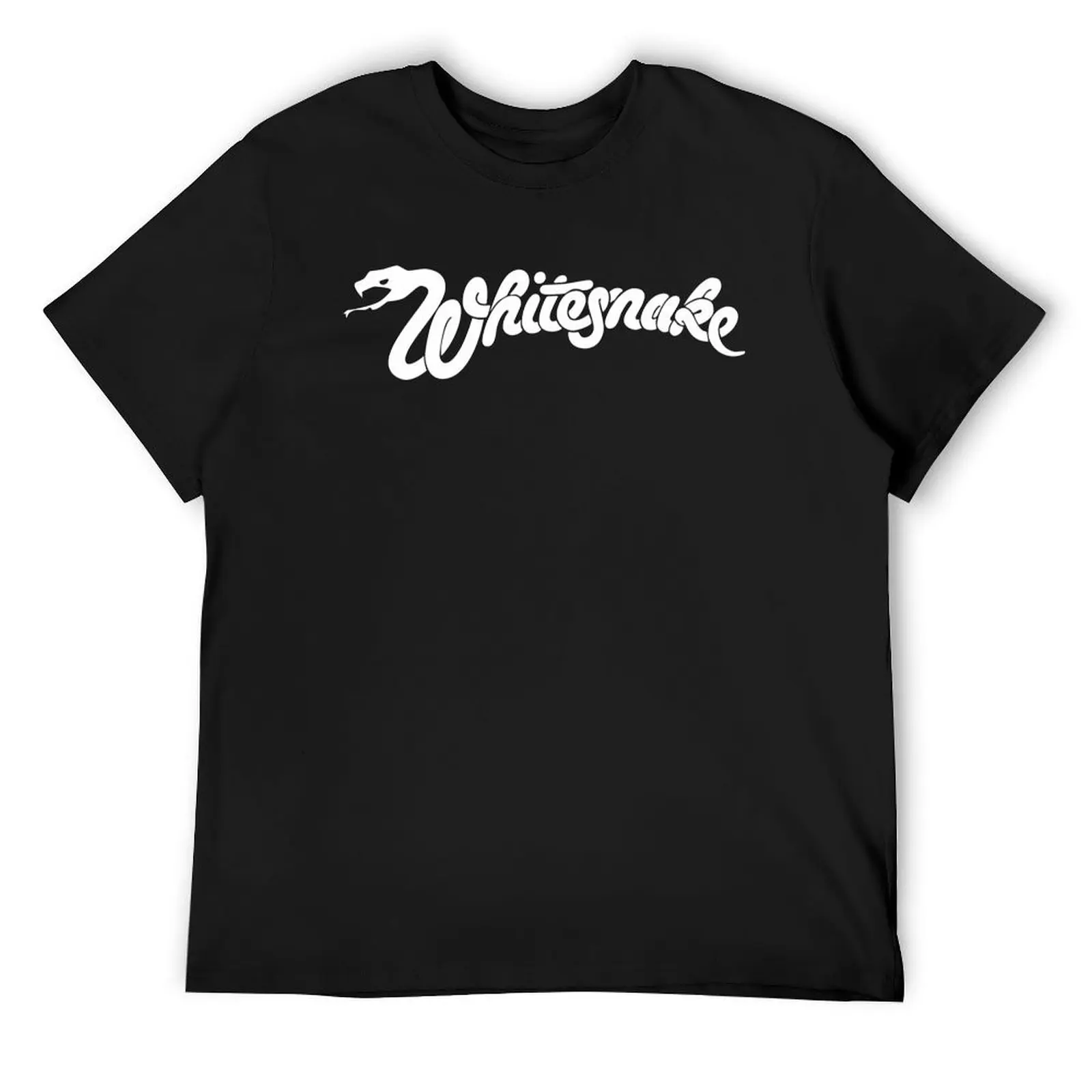 

Whitesnake Logo T-Shirt sweat korean fashion summer tops mens plain t shirts