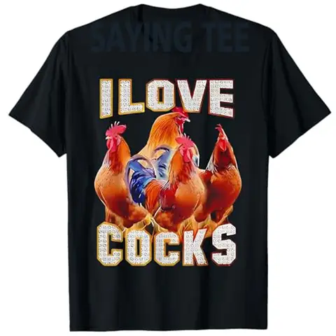 Chicken I Love Cocks 티셔츠 유머 재미 있은 농부 생활 그래픽 복장 예 나는 닭에게 이야기합니다 티 참신 선물 반팔