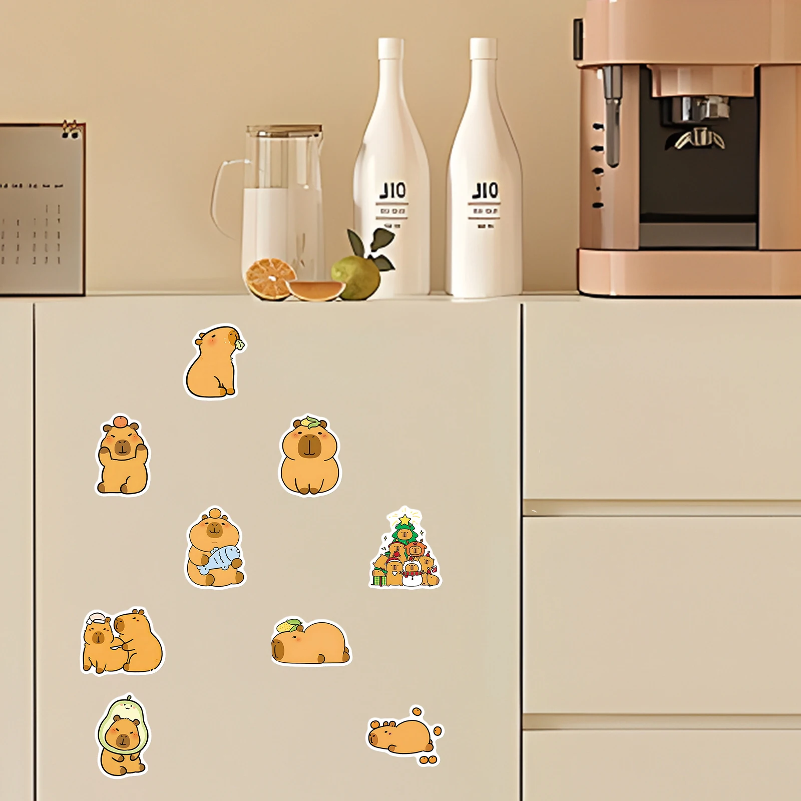 50 Stück Capybara-Aufkleber, niedliche Tier-Capybara-Cartoon-Aufkleber, wasserfeste Capybara-Aufkleber für Erwachsene, Wasserflaschen, Laptop