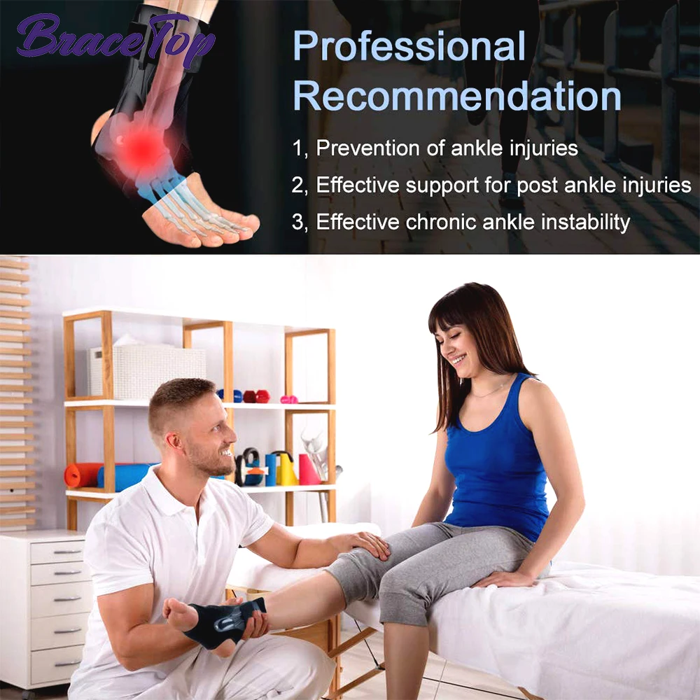 Ankle Sprained Support Brace Ankle Splint Stabilizer Protector for Sprained Ankle Injury Recovery Achilles Tendonitis Men Women