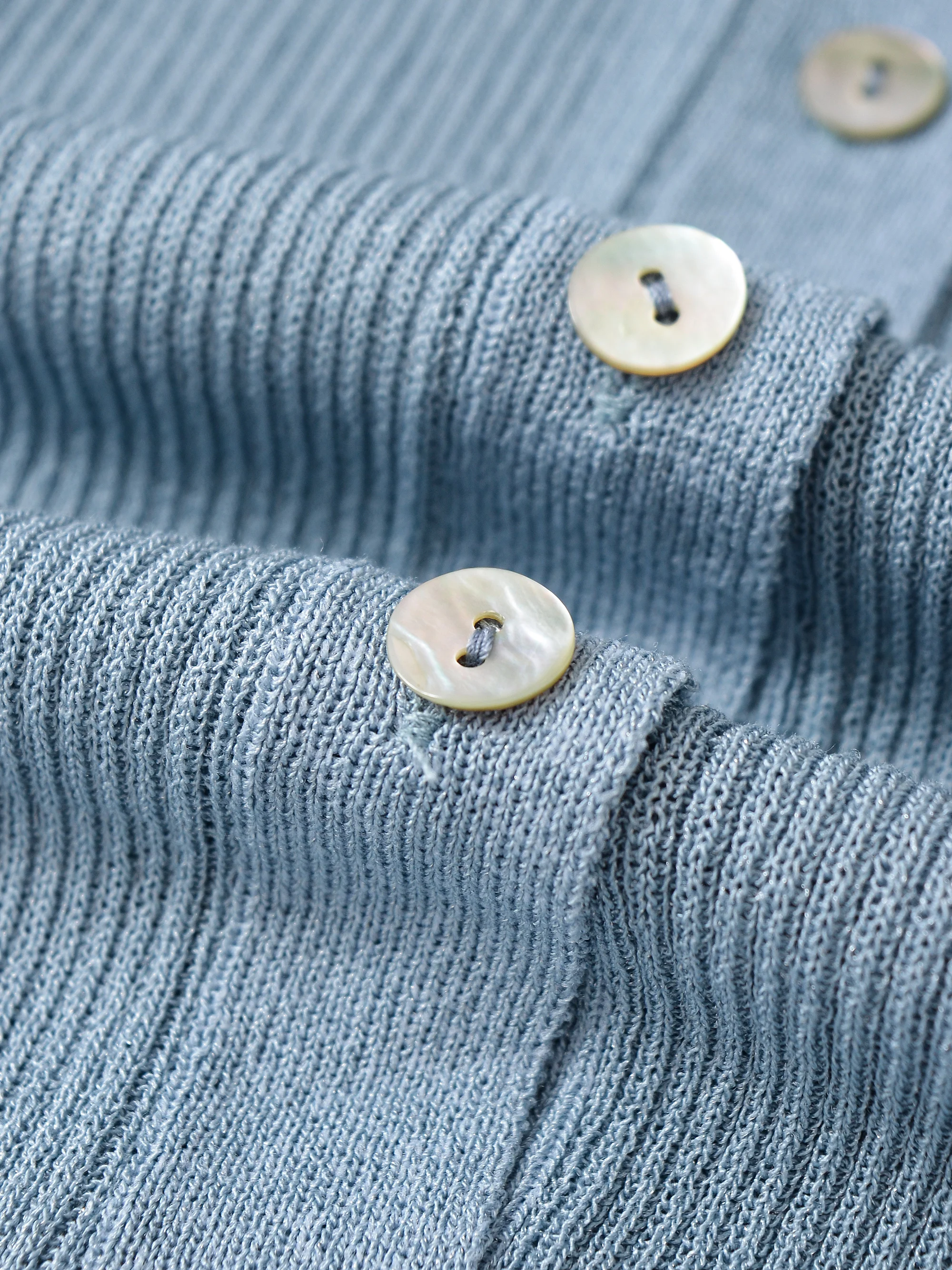 2025 американский ретро-открытый пуговицы с лацканами через Pointelle, вязаный кардиган в рубчик, узкий свитер, женский джемпер с длинными рукавами