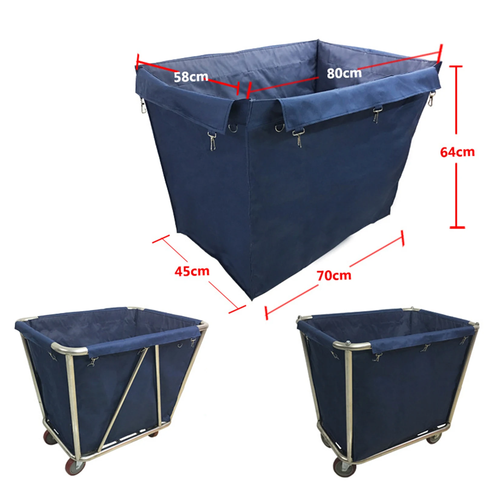 

Replacement Liner Bag For Laundry Cart Oxford Cloth Storage Bag Removable Waterproof Laundry Organizer Bag For Housekeeping Cart