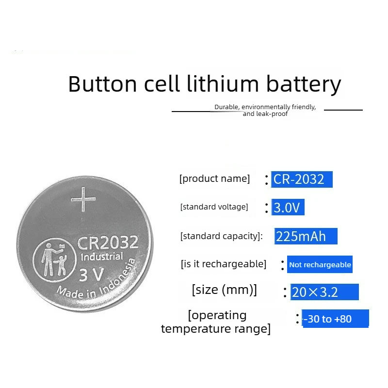 10-40pcs CR2032 225mAh 3V Primary Lithium Battery for Control Watch Motherboard Scale Car Key Calculator Toys Button Coin Cells