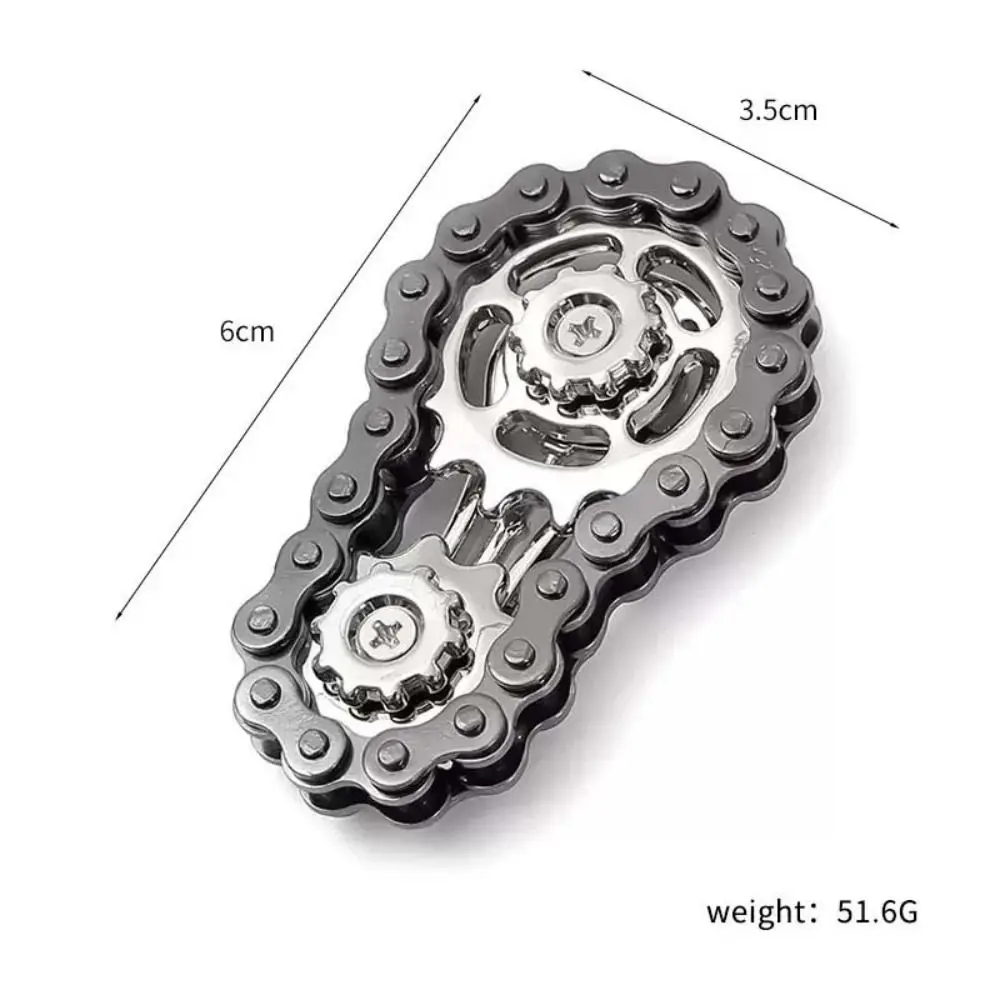 EDC Spinner pignon Fidget Spinner chaîne de vélo en métal soulagement du Stress volant d'inertie bout des doigts Gyro Antistress anxiété Durable