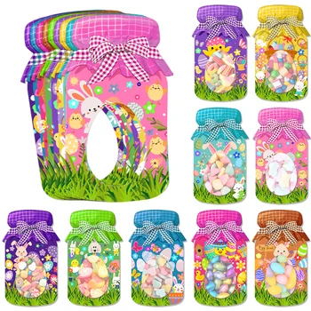 9/18pcs Happy Easter Snoep Geschenkzakken schattig Bunny Ei Drift Fles Wenskaart Paasfeest DIY Chocolade Koekje Verpakking Decor