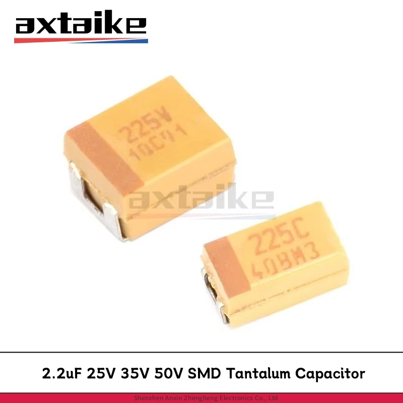 

10PCS 2.2UF 25V 35V 50V 225 225K A B C D 3216 3528 6032 7343 10% SMD 225E 225V 225T Tantalum Capacitor