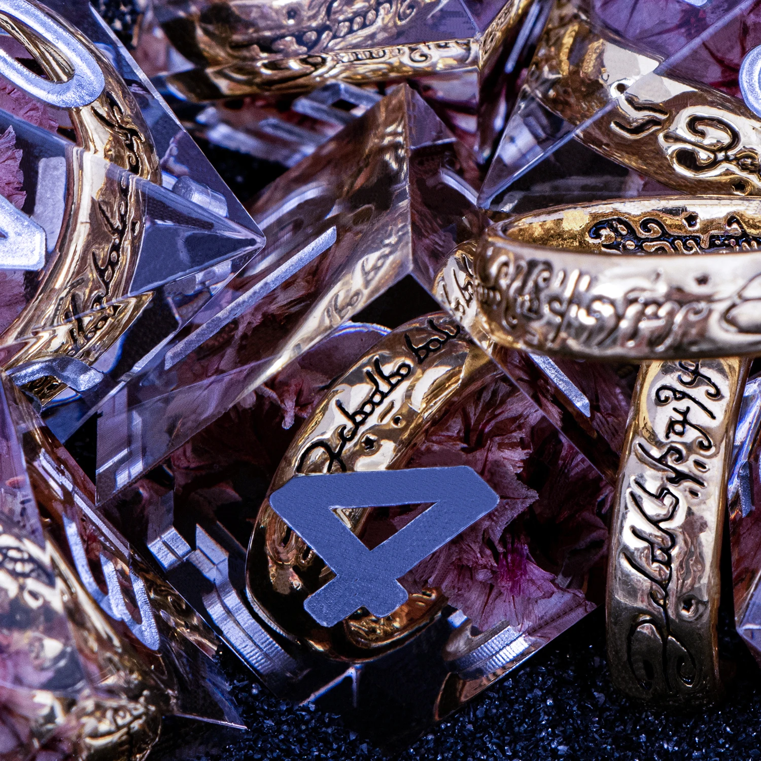 

Набор из цветочных колец и игральных костей Dnd Liquid Flow Eye D и D с острыми краями для ролевых игр D20 Dungeon и Dragon Pathfinder для ролевых игр