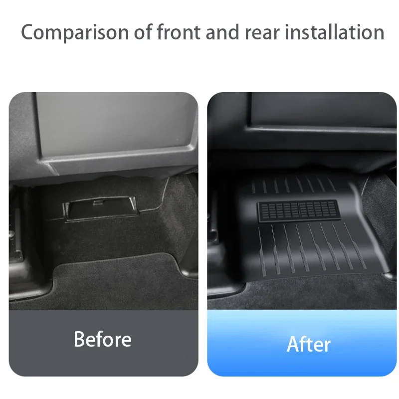 Rear Seat Vent Covers For Tesla Model Y ABS Backseat Air Vent Fully Cover Pad Integrated Design Air Flow Vent Grille Protection