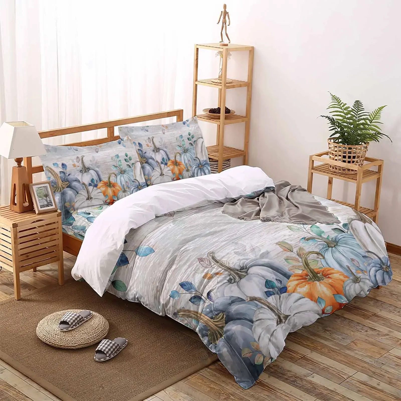 Eucalyptus Leaves,The-4piece Textile Set on the Bed Includes Two Pillowcases One Duvet cases One Bedsheet Customization