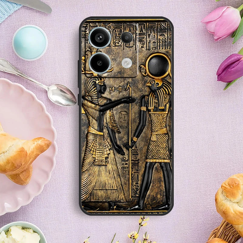 Sacred Eye of Horus Egypt Fresco Phone Case For Redmi Note 12 11 9 10 13 Pro Plus 9S 10S 11S 12S Redmi 13C 9C 10C 12C Cover