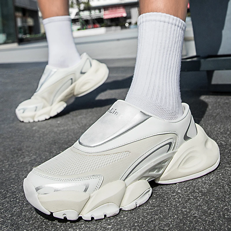 

Мужские спортивные кроссовки с мягкой подошвой, толстыми каблуками, широким носком, цельным дизайном, передовыми технологиями и стильным внешним видом.