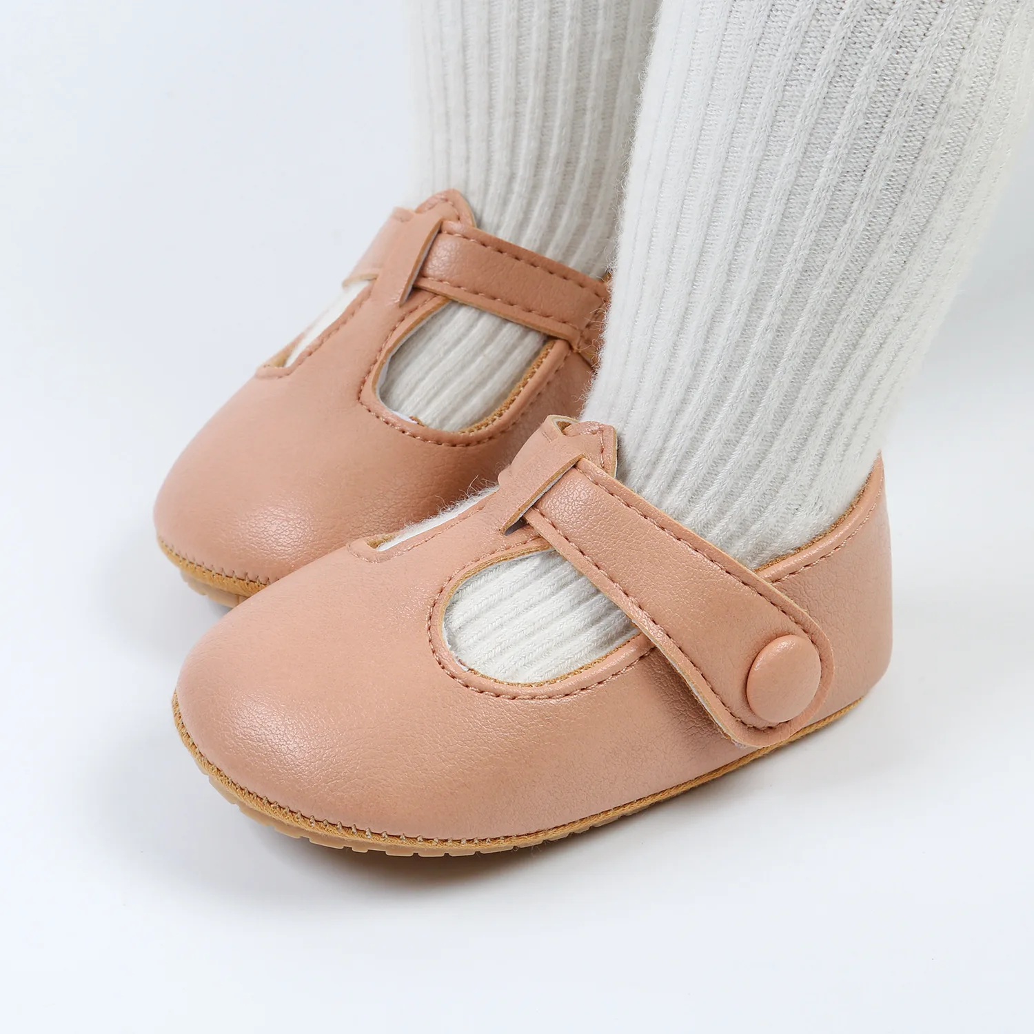 Vintage Babys chuhe Kleinkind Kleinkind Anti-Rutsch First Walker klassische Gummi Soft-Sohle Flat Pu First Walker Neugeborenen Mokassins