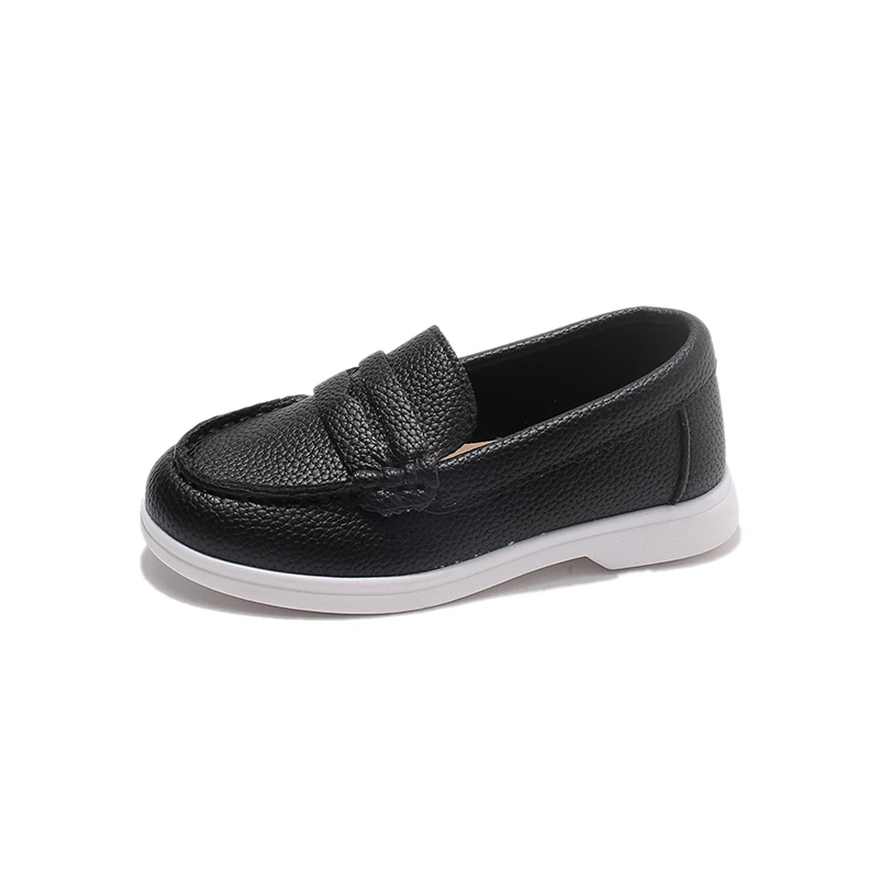 

Boys Loafers Spring Autumn 2026 Classic Slip-On leather Shoes Penny Strap Soft-Soled Dress Shoes Big Kids (Brown/Black/White)