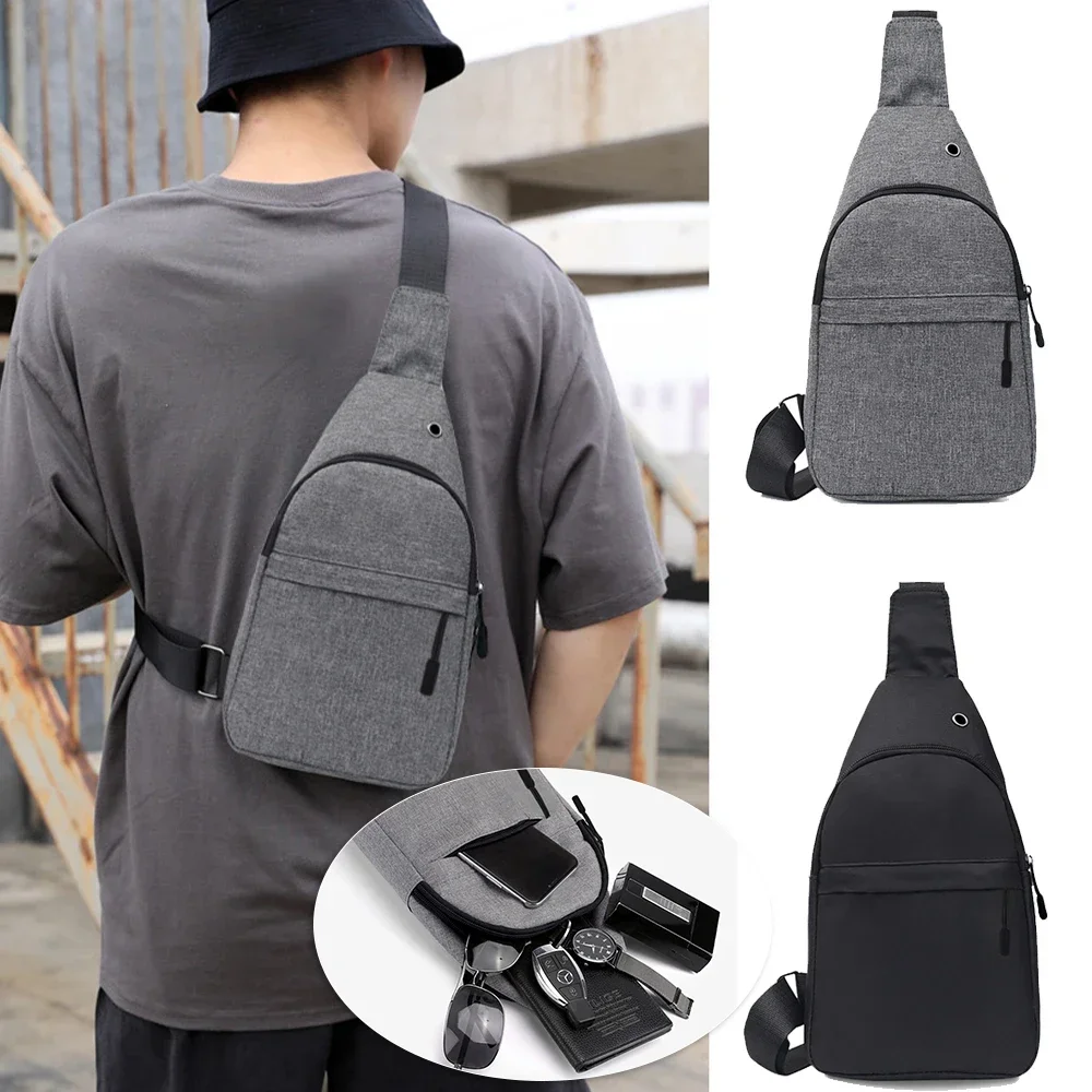 

Fashion Men Chest Bag Crossbody Shoulder Bags with USB Charging Port Youth Travel Satchels Organizer Backpack Phone Fanny Pack