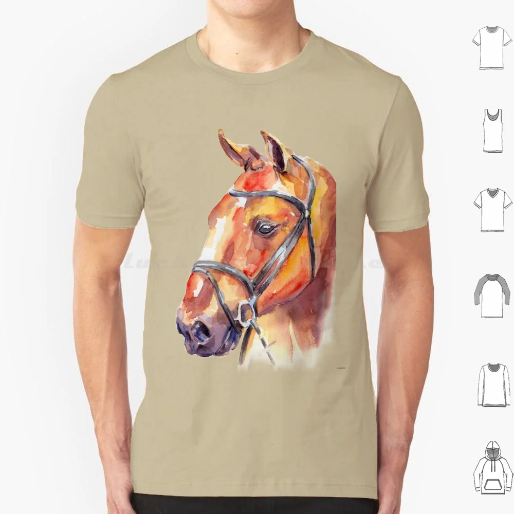 Horse T Shirt Men Women Kids 6Xl Horse Nature Animals Watercolor Animal Caballo Thoroughbred Purebred Pure Blood Colt Breeds