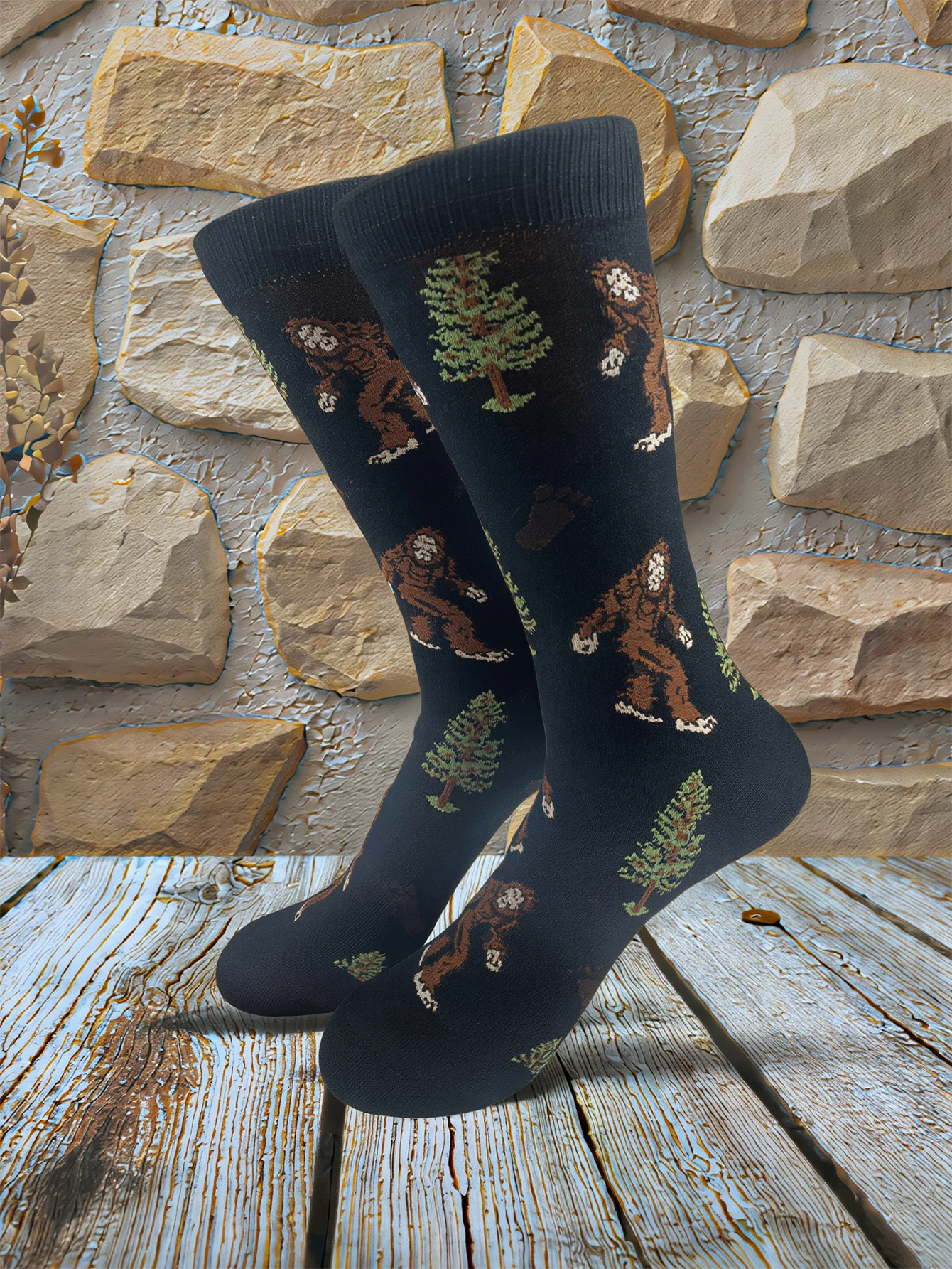 1 Pairs Men's Novelty Monkey Print Crew Cotton Socks Casual Outdoor Mid-Calf Socks For Man Streetwear Skateboard Socks New view 5