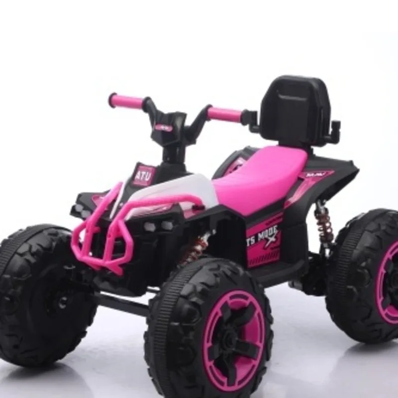 Ride On Car 12V ATV voor kinderen 4 Wheeler elektrische speelgoedauto Bluetooth licht lederen zadels jongens meisjes binnen buiten