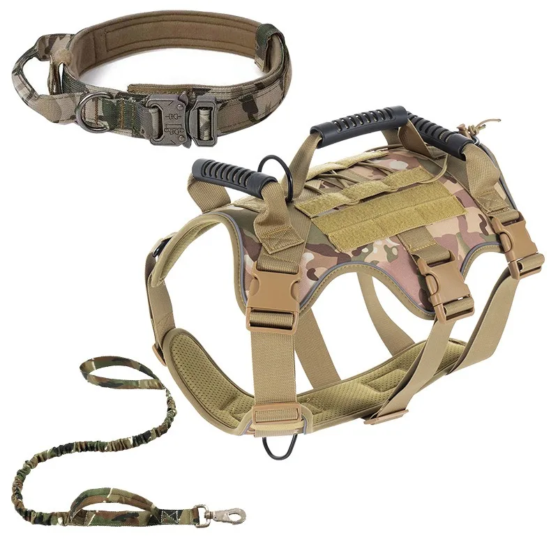 

2024 New Pet Hand Holding Rope Vest Reflective Tactical Chest Strap Adjustable Medium Large Dog Dog Leash Pet Accessories