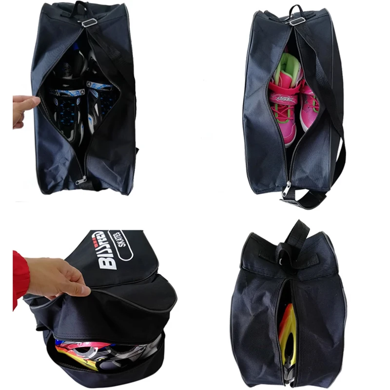 حقيبة أحذية التزلج على الجليد المحمولة ذات السرعة الدوارة لغرفة واحدة ووسادة كتف من النايلون أكسفورد حقيبة كتف مفردة للأطفال البالغين #2