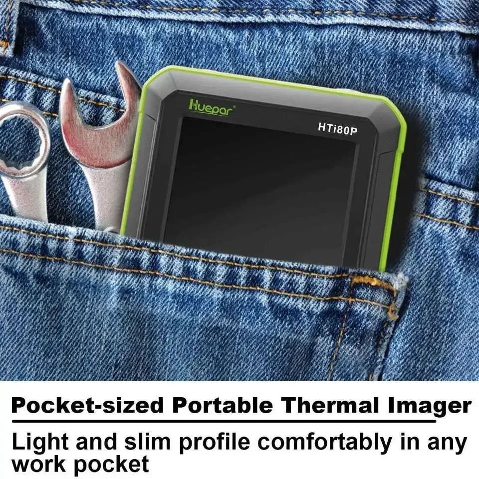 Huepar Pocket-Sized IR Thermal Imager Mini Infrared Resolution Thermal Imaging Camera Digital Color Display