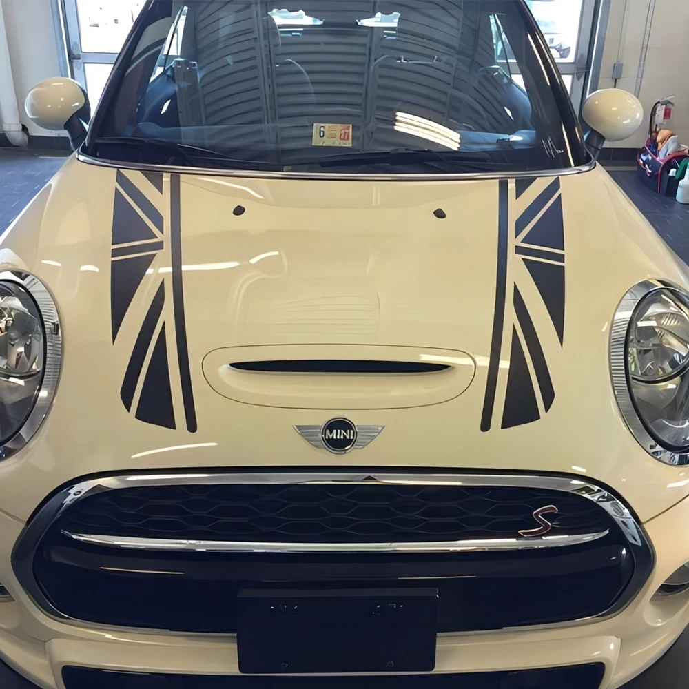 Car Hood Engine Sticker Union Jack Decal For Mini Cooper S F54 F55 F56 F60 R53 R55 R56 R60 R61 Clubman Countryman Tuning Cover